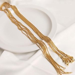 Chains Plated True Gold Color Retention 60CM Long Chain Necklace DIY Jewelry Making Accessories Jewellery Findings