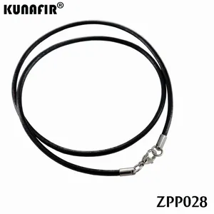 Leather Chains 3.0mm Stainless steel Necklace Fashion Jewelry ZPP028 KUNAFIR