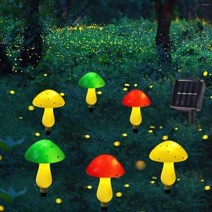 Strings Christmas Decorations For Home Upgraded Solar Mushroom Lights Outdoor Garden Degor 8 Ornaments Year Decor