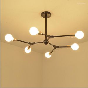Pendant Lamps Europe Iron Industrial Lighting Chandeliers Ceiling E27 Light Home Deco Lustre Suspension Kitchen