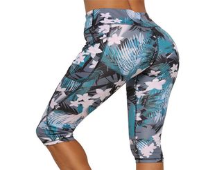 Women Summer Jogging Clothing Female Running Leggings Exercise Capris Sexy Fitness Pants with Pocket Fashion Sport Pirate Shorts6018411