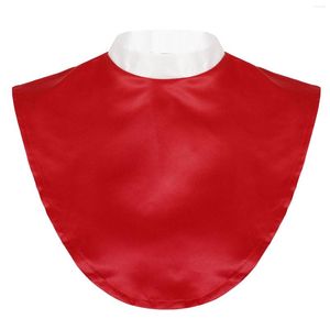 Laço de arco 1 tampa unissex adulta capa de pescoço removível gancho de colarinho falso e fixo de alça Bib Bib Cheker Fashion Avent