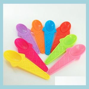 Spoons Ice Cream Spoon Plastic Dessert Yogurt Cake Summer Children Kids Birthday Party Supplies Only New Drop Delivery 2022 Home Gar Dhq0G