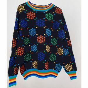 Design kvinnliga tröjor färger bokstäver stil tröja pullover cardigan stickar långärmad kläder höst vinter varm causel kläder