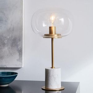 Bordslampor glas boll led lampa lampara de mesa för sovrum matsal sängplats