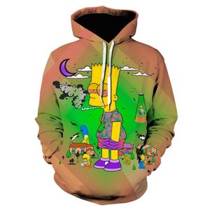 Camicie da uomo T 90S Cartoon Collage stampa 3D Divertente Anime Moda carina Felpa con cappuccio Ragazzi e ragazze Casual Primavera Autunno 517