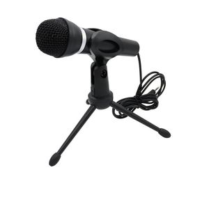 Mobiltelefonhandelserna Mikrofon 3,5 mm Home Stereo Mic Desktop Stand f￶r PC YouTube Video Skype Chating Gaming Podcast Recording Microphone