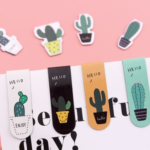 Bookmark Pack Creative Lovely Cactus Potted Magnet Paper Clip School Office Supply Escolar Papelaria Gift Stationery Drop Delivery 20 Smtpy