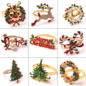 Napkin Rings Christmas Ring Buckle Alloy Highquality Cute Tissue Holders For Home Restaurant Party Table Decor Drop Delivery 2022 Smtex