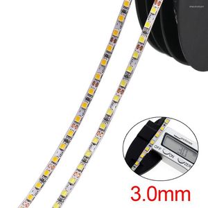 Strips DC 12V LED Tape Strip Light 5m SMD 2025 168LED/M 3mm PCB White/Warm White Not Waterproof Backlight Indoor Lighting Home Decor