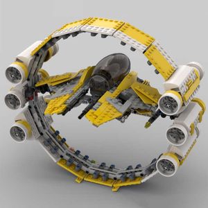 Bloques Nuevo Interceptor MOC con Hyperdrive Bloques de construcción Modelo de ladrillos de bricolaje para Obi Wan s Anakin s Fighters Juguetes Regalos para niños T221028