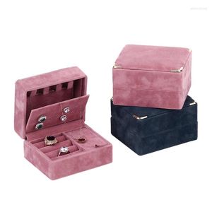 Smyckesp￥sar Portable Women's Organizer Case Mini Jewelery Display Presentf￶rpackning Box Storage Earring Halsband Rings Lady Bag