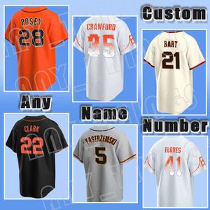 San 2022 City Connect Francisco Baseball Mike Yastrzemski Giants Jersey 28 Buster Posey Jersey Will Clark Brandon Belt Caleb Baragar Brandon Crawford Evan Longoria