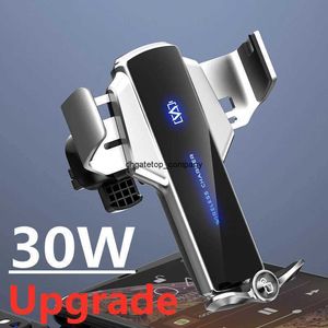 Schnelle Ladung 30w Qi Auto Drahtlose Ladegerät Infrarot Induktion für iphone 11 12 13 Pro Max Samsung Für xiaomi Lade Telefon Halter Halterung