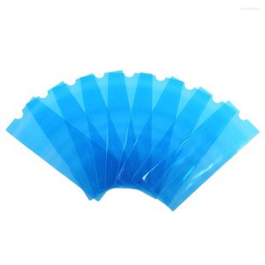 Dövme Tabancalar Kitleri 200pcs Tek Kullanımlık Hijyen Klip Kordosu Kapak Kolları için Plastik Mavi Kapaklar Çanta Kiti
