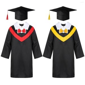 Clothing Sets Kids Boys Girls Preschool Primary School Graduation Gown With Tassel Cap For Students Role Play Costume Dress Up Outfits