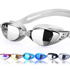 óculos de óculos de natação para homens Mulheres Anti-Fog Prescrição UV Impermeável Sile Ajuste Piscina de natação Eyewear Adultos Kids Diving Glasses L221028