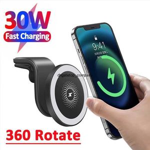 Fast Charge 30W Carregador de carro sem fio de 30W para Macafe iPhone 12 13 Pro Max Mini Qi Chargers Charging Station