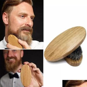 Spazzole da bagno Spugne Lavapavimenti Spazzole per sublimazione Eco Friendly Testa d'olio per uomo Styling Pettine per parrucchiere Spazzola per barba in legno massello Br Dhbuk