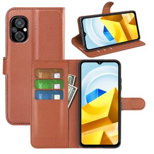 Xiaomi için Telefon Kılıfları 12 POCO F4 M5 M4 CIVI REDMI 10C 10A Not 11e Pro Lychee Litchi Funda Deri Cüzdan Kılıf