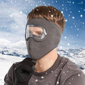 Abbigliamento da motociclista Protezione per il viso Autunno e inverno Cappello mascherato caldo addensato per esterni Cappello in pelle scamosciata da equitazione OCCHIALI antivento Maschera ANTIAPPANNAMENTO