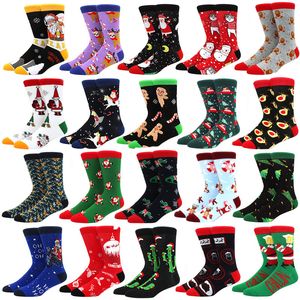 Socken Neue 2021 Weihnachten Frauen Lustige Santa Claus Baum Schnee Elch Baumwolle Glückliche Männer Harajuku Jahr Sokken 39S Drop lieferung 2022 Smt53