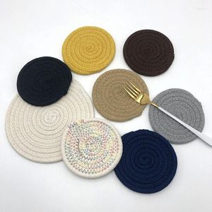 Table Mats Mat Insulation Bowl Pad Soft Handmade Oval Round Design Cotton Anti-scalding Placemats Slip Kitchen Accessories