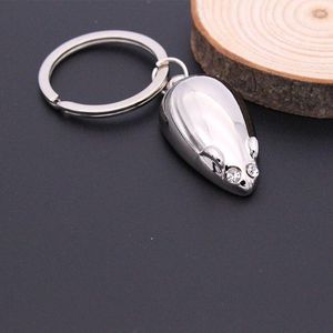 Keychains Cute Soild Mouse 2022 Year Chinese Zodiac Metal Keychain Lucky Jewelry