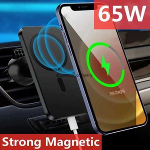 Fast Charge 65W Magnetic Wireless Chargers Car Stand Stand Phone Phone Charge Station para iPhone 12 13 14 Pro Max Mini MacSafe