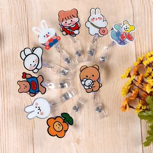 Key Rings 2021 New Design Top Quality Retractable Cartoon Nurse Badge Holder Clip Cute Students Id Card Keychains Lanyard Drop Delive Smtn2