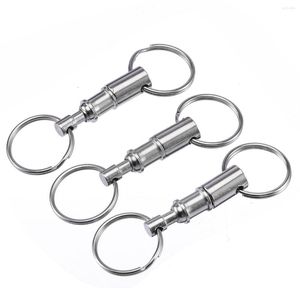 keychains 3pcsキーチェーンセタシブルプルアパートリングクイックリリースキーリングキーチェーンダブルスプリット