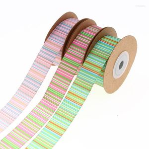 Jewelry Pouches Green/purple/pink 2cm 10m Striped Color Thread Ribbon DIY Hair Ornament Bow Accessories Flower Gift Box /party Packaging