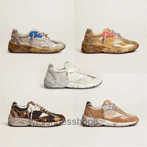 Golden Shoes Dirty Sneakers Casual Shoe Italian Brand Dad-Star Running Sole For Designer Do-Old With Mid Slide Star Leopard Suede Mixed