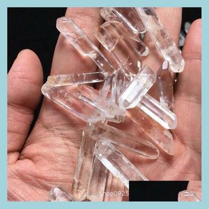 Artes e artesanato Presentes Home Jardim atacado 200g Bk Pontos pequenos Clear quartzo Cristal Mineral Healing Reiki Good Otza3