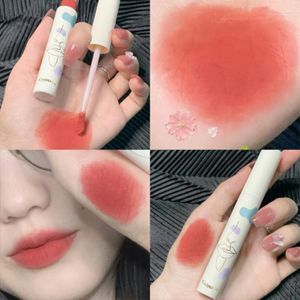 Lip Gloss Cappuvini Pudding Small White Tube Lipstick Water-light Mirror Non-stick Cup Longlasting Moisturizing Makeup TSLM2