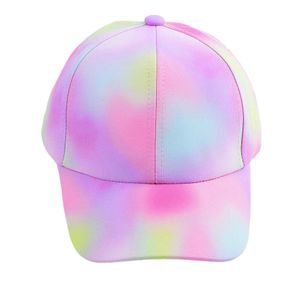 Snapbacks Times 2-8 Clumsy LKE Baseball Caps For Children Boy Girls Pter Hats Shiny Rainbow Striped Lid Heart Mönster L221028