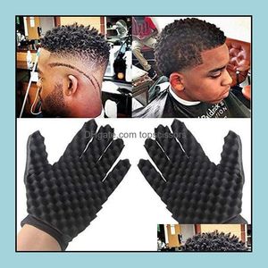 Hair Brushes Magic Curl Hair Sponge Gloves For Barbers Wave Twist Brush Styling Tool Curly Care 10Pcs Drop Delivery 2022 Products Dhuqq