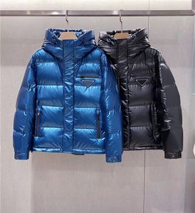 Winter new brand mens down jacket high tech windproof waterproof zipper pocket splicing design luxury designer jacket