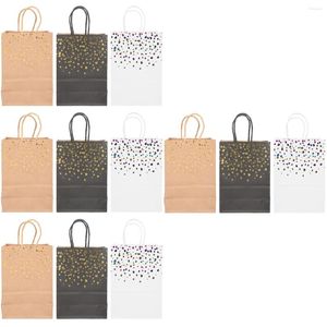 Sacchetti regalo Sacco di carta Manici Kraft Bomboniera Regalo per lo shopping Borsa per merchandising Borsa decorativa piccola in formato floreale per le vacanze