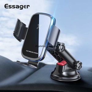 Fast Charge Essager 15w Qi Car Wireless Charger for iphone 12 Mini Pro Max Air Vent Mount Wirless Charging Sucker Phone Holder