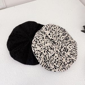Berets Fabric Women Cap Fall Autumn Winter Vintage Hat For Young Girl Fashion Y2k Ladies Octagonal Hats Outdoor Mushroom