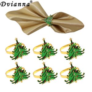Servettringar dvianna julgranhållare för bröllop semester middagar fester dekor hwc60 droppleverans smtgf