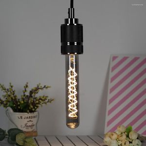 Lâmpada de filamento em espiral de LED retro 4W 2200K 220V-240V T28 T32 TUBO DE FUMA Vintage Edison Lâmpada