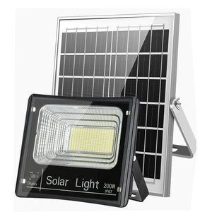 Solar Flood Lights Wyświetlacz akumulatora 25 W 40W 60W 120W 200 Wlight reflight Waterproof z pilotem LED Oświetlenie zewnętrzne