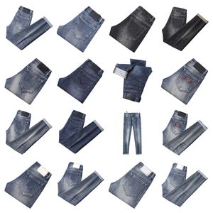 2022 New JEANS Autumn winter Pants pant Men's trousers Stretch close-fitting jeans cotton slacks washed straight business casual CQ01