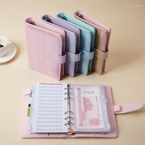 Portable Binder Budget Kit Leather Journal Notebook A6 Notepad Refillable