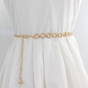 Belts Dress Thin Belt Metal Waist Chain Ladies Fashion Hip High Gold Silver Narrow Thick Tassel Crystal Diamond