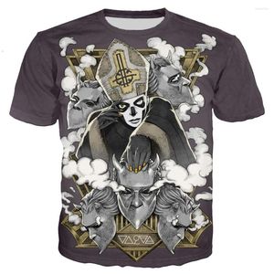 Herr t shirts spöke band män/kvinnor mode cool 3d tryckta t-shirts casual stil tshirt streetwear toppar droppe droppe