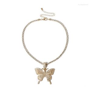 Chains Luxutry Butterfly Necklace CZ Crystal 925 Sterling Silver Pendant Jewelry Wholesale N03