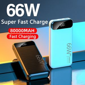 Szybki ładunek 80000 mAh Power Bank dla laptopa Huawei Powerbank Portable zewnętrzna bateria szybka ładowarka PD 66W dla iPhone'a 12 Xiaomi